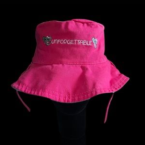 FlapJackKids Reversable Sun Hat For Girls Hippo/Elephant